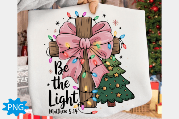 Be the Light PNG: Jesus Christmas PNG for T-Shirt Designs