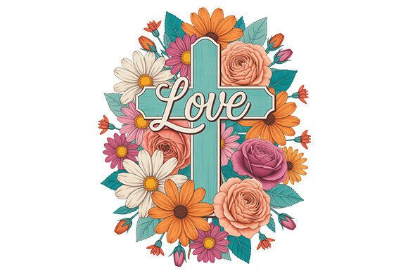 Boho Christian PNG: Jesus Love PNG for T-Shirt Designs