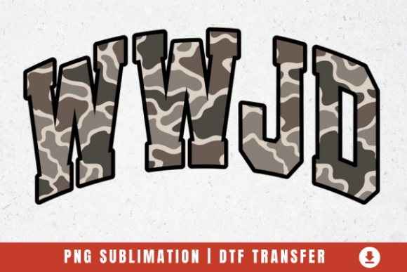 Camo WWJD Christian Jesus PNG