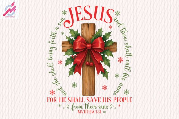 Christian Christmas Coquette PNG