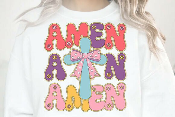 Floral Amen Christian Easter PNG T-Shirt Designs