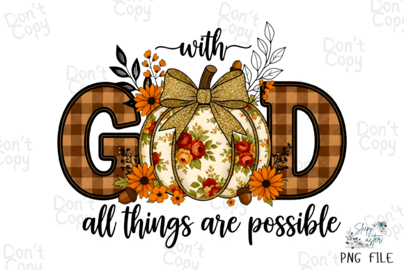 Floral Fall Christian Boho Pumpkin PNG T-Shirt Designs