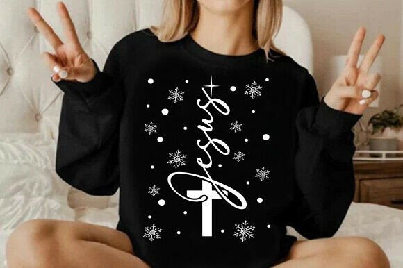 Jesus Christmas Tree SVG & Christian PNG for T-Shirt Designs