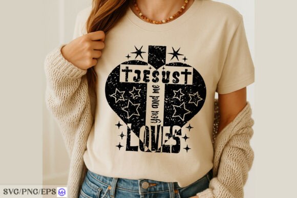 Jesus Loves You and Me Inspirational SVG & T-Shirt Designs