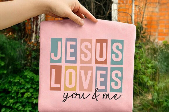 Jesus Loves You Me PNG, Boho Christian T-Shirt Designs