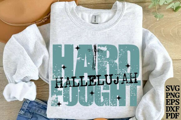 Retro Christian Shirt Design Hard Fought T-Shirt Designs
